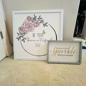 Floral and Inspirational Wall Art Set